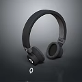 Black Wireless Over Ear Headphones With Sleek Design And Comfortable Earpads For Computer Audio Experience 3d model
