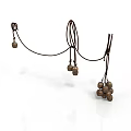 Decorative Hanging Wooden Balls With String For Home Living Accessories