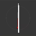 Liquid In Glass Thermometer With White Scale And Red Liquid Column Hanging Design