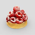 Delicious Raspberry Tart with Sweet Powdered Sugar Topping and Golden Crust