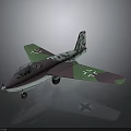 Space Aviation Model Aircraft With Green Purple Camouflage And Cross Symbols Design