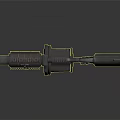 Modern Tactical Rocket Launcher Weapon With Detailed Metallic Structure Grip Barrel And Sight