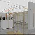 Elegant Clothing Store With Window Display Mannequins Green Plants Bright Lighting And Decor