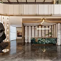 Elegant Luxury Restaurant Interior With Marble Counter Wine Rack Wall Chandeliers Dining Tables And Large Windows