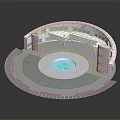 Modern Circular Interior Design With Transparent Roof Central Element And Seating Platforms