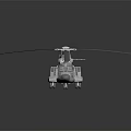 Gray Helicopter 3D Model With Main Rotor Tail Rotor And Detailed Structure 3d model