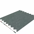 Dark Long Strip Floor Components With Interlocking Pattern And Matte Surface