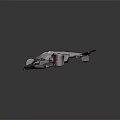Futuristic Sci Fi Spaceship With Streamlined Design And Glowing Red Gray Engines 3d model