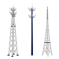 Modern signal tower Unicom base station signal transmitter tower 3d model