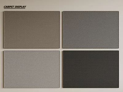 Square Carpet Display With Various Colors And Textured Design For Home Decor 3d model