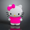 Hello Kitty Cute Toy With White Body Pink Bow Yellow Nose And Black Whiskers