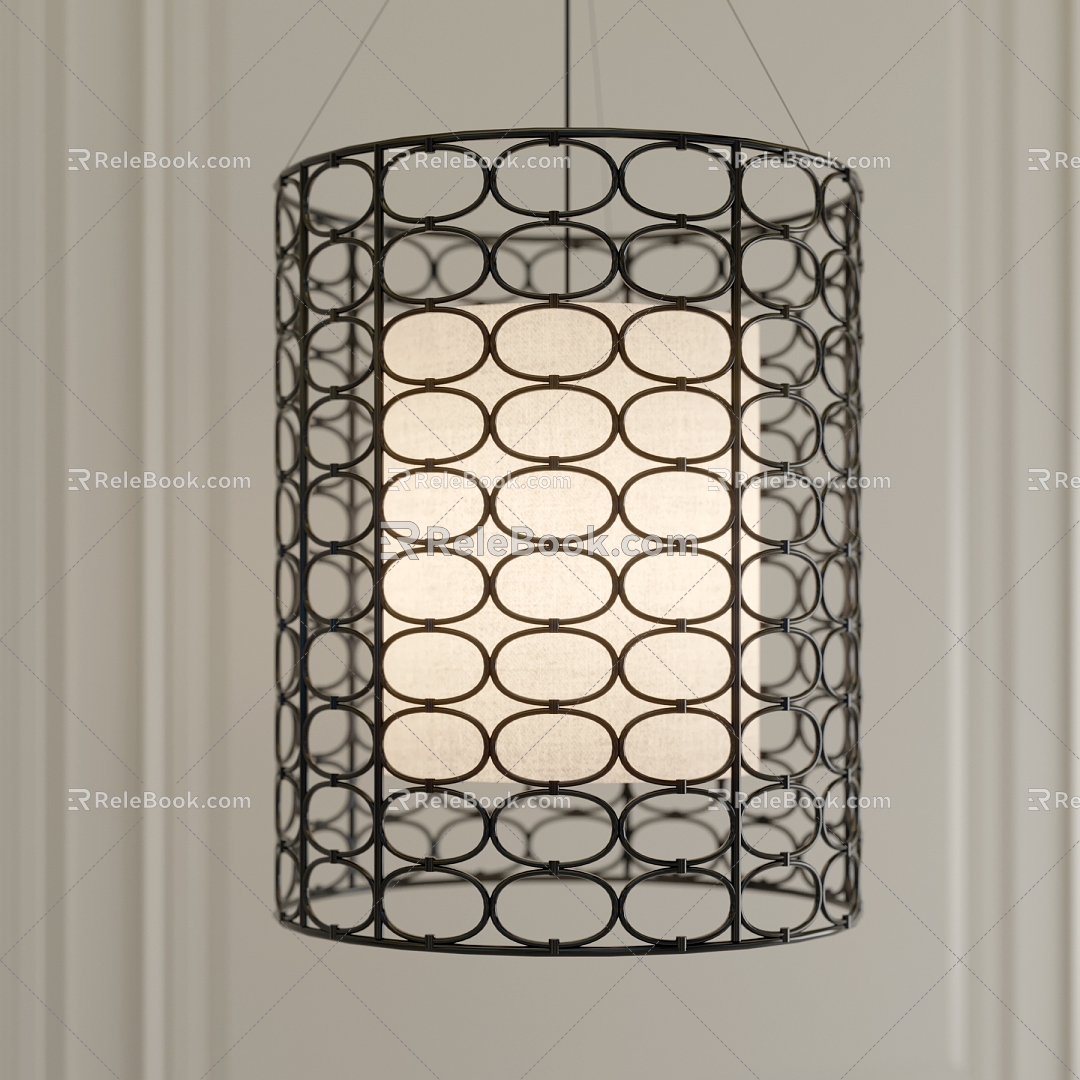 New Chinese Chandelier 3d model