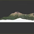 3D Terrain Model Featuring Mountain Ranges Green Vegetation And Small Lakes With Snowy Rock Textures
