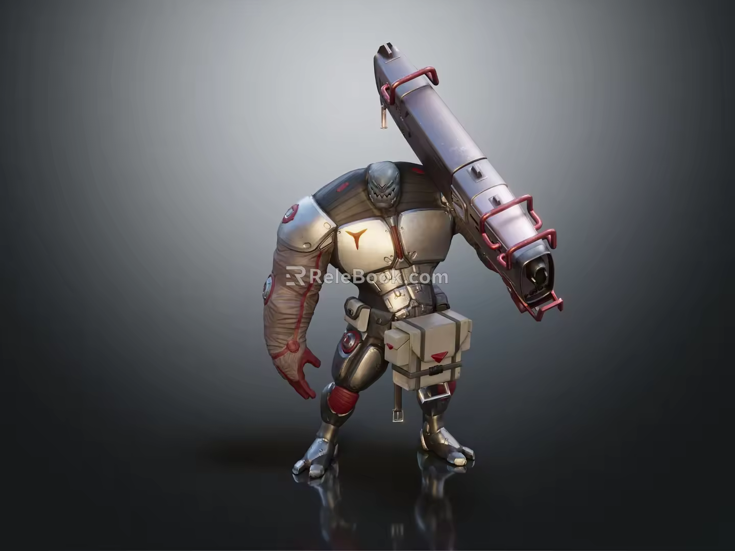 Modern game character robot warrior mechanic combat police mechanic armor 3d model
