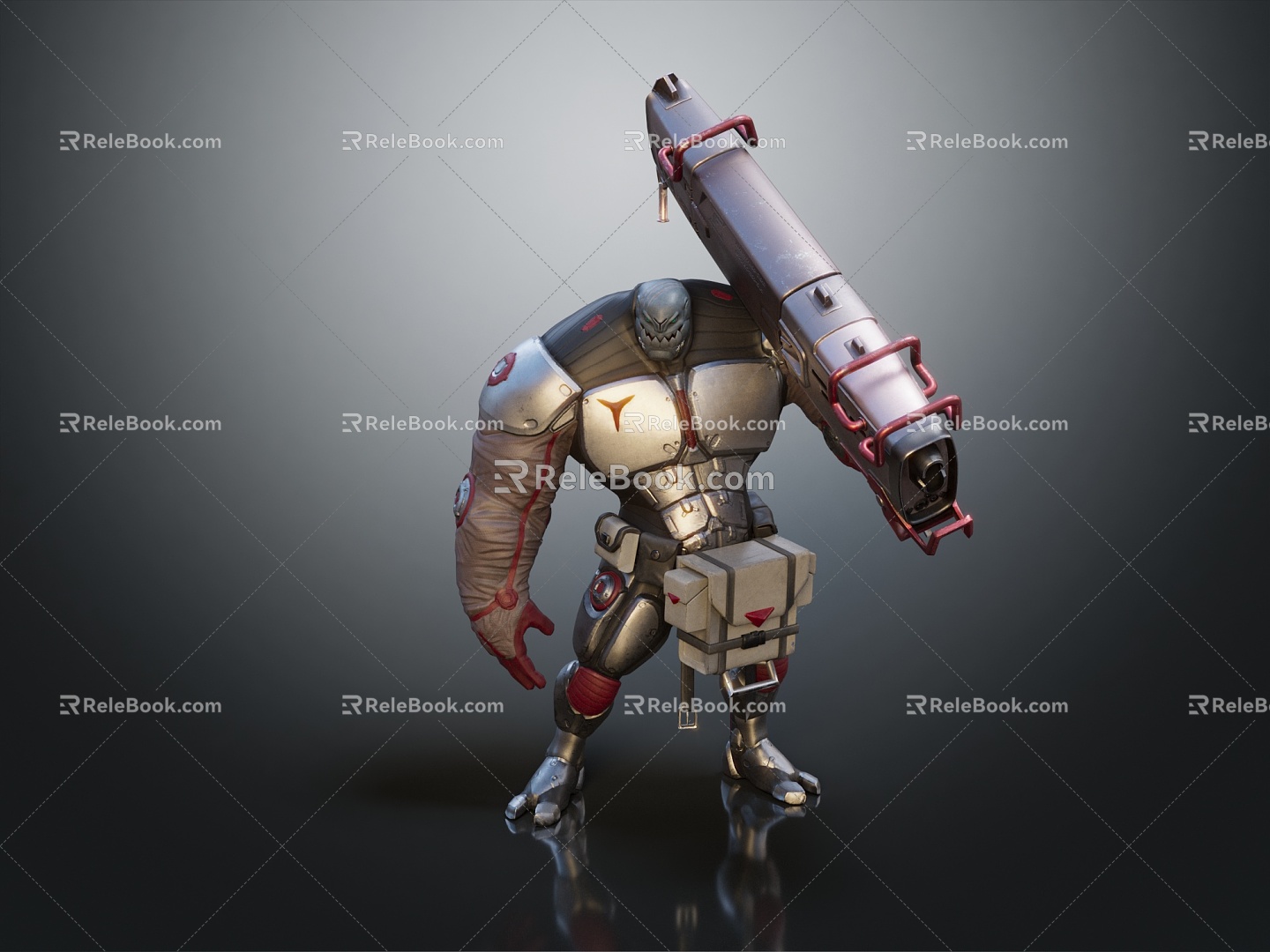 Modern game character robot warrior mechanic combat police mechanic armor 3d model