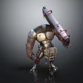 Modern game character robot warrior mechanic combat police mechanic armor 3d model