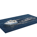 Modern Yacht Yacht Clipper Boat 3d model