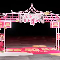 Activity Door Head Chinese Door Head Guochao Meichen IP Display Card Point Interactive Area Roadshow DP Point 3d model
