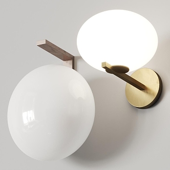 wall lamp metal wall lamp round wall lamp 3d model