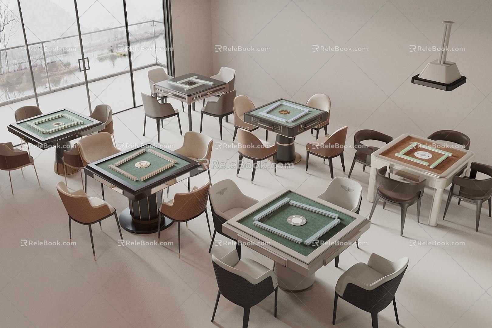 Mahjong Table Mahjong Hall model