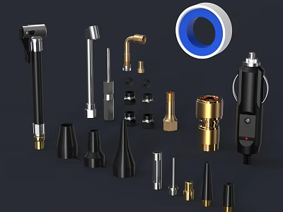 Industrial Equipment Assorted Components and Parts Including Pipes Connectors and Handheld Tools 3d model