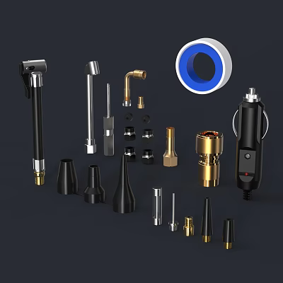 Industrial Equipment Assorted Components and Parts Including Pipes Connectors and Handheld Tools 3d model