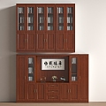 Modern Office Bookcase Combination Wooden File Cabinet Boss Data Cabinet Office Background Cabinet High Cabinet Wood Adult 3d model