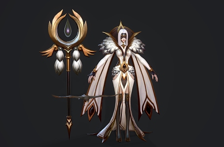 Game Role Female Mage Female Warrior 3d model