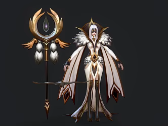 Game Role Female Mage Female Warrior 3d model