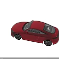 Red Sports Car Modern Two Door Coupe Design With Sleek Exterior And Black Alloy Wheels