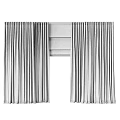 Elegant Light Gray Linen Curtains With Sheer Voile And Window Drapery Design