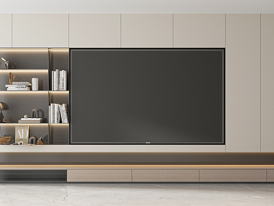 Modern TV Background Cabinet TV Background 3d model