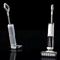 Modern White Floor Cleaning Tools With Long Handle And Efficient Brush Heads