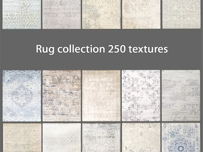 Square Rug Collection Showcasing 250 Different Textures And Patterns 3d model