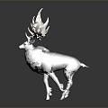 Modern game character god deer sika deer 3d model