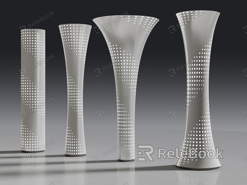 Decorative column Perforated aluminum plate column Hollow transparent column Shape column model