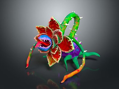 cannibal flower cannibal flower cartoon cannibal flower anime cannibal flower stylized cannibal flower 3d model