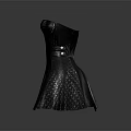 Grey Corset Dress With Shiny Texture Fitted Waist And Elegant Design