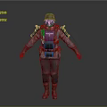 Military Character Model With Armored Outfit Helmet And Tactical Gear