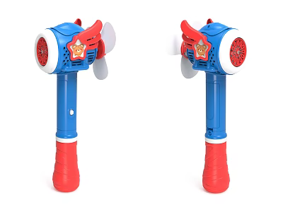 Blue Handheld Electric Toy With Wing Design Red Base And Rotor Fan 3d model Blue Handheld Electric Toy With Wing Design Red Base And Rotor Fan 3d model