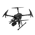 Advanced Black Drone With Multiple Propellers And Professional Camera Equipment 3d model