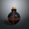 Practical Spherical Container With Leather Straps And Cork Stopper For Daily Use