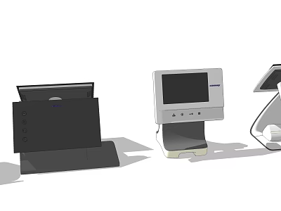 Commercial Equipment Various Style Terminals With Display Screens For Retail Business Use 3d model