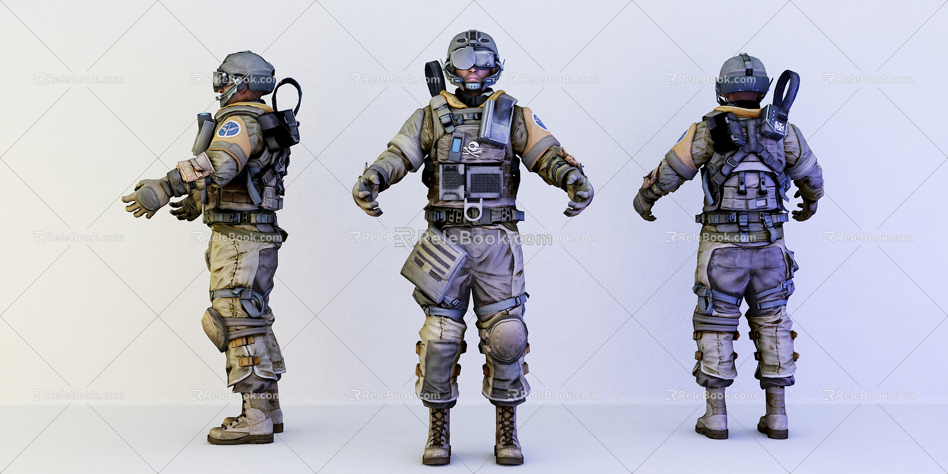 Modern Man Special Forces Characters 3d model