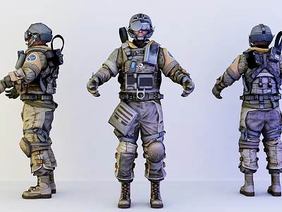 Modern Man Special Forces Characters 3d model
