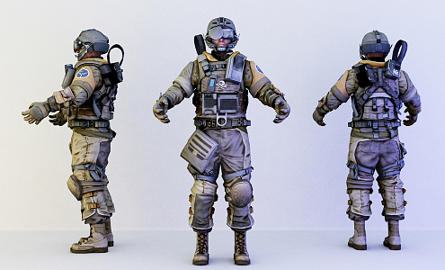 Modern Man Special Forces Characters 3d model