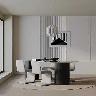 Modern dining table 3d model