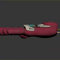 Futuristic Game Movie Character Mechanical Hand With Pink Joints Blue And White Details