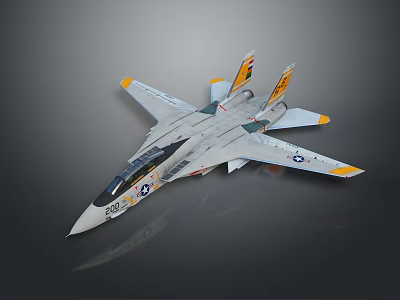 Aerospace Vehicle Model With White Body Yellow Accents And 001 Marking Design 3d model