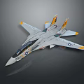 Aerospace Vehicle Model With White Body Yellow Accents And 001 Marking Design